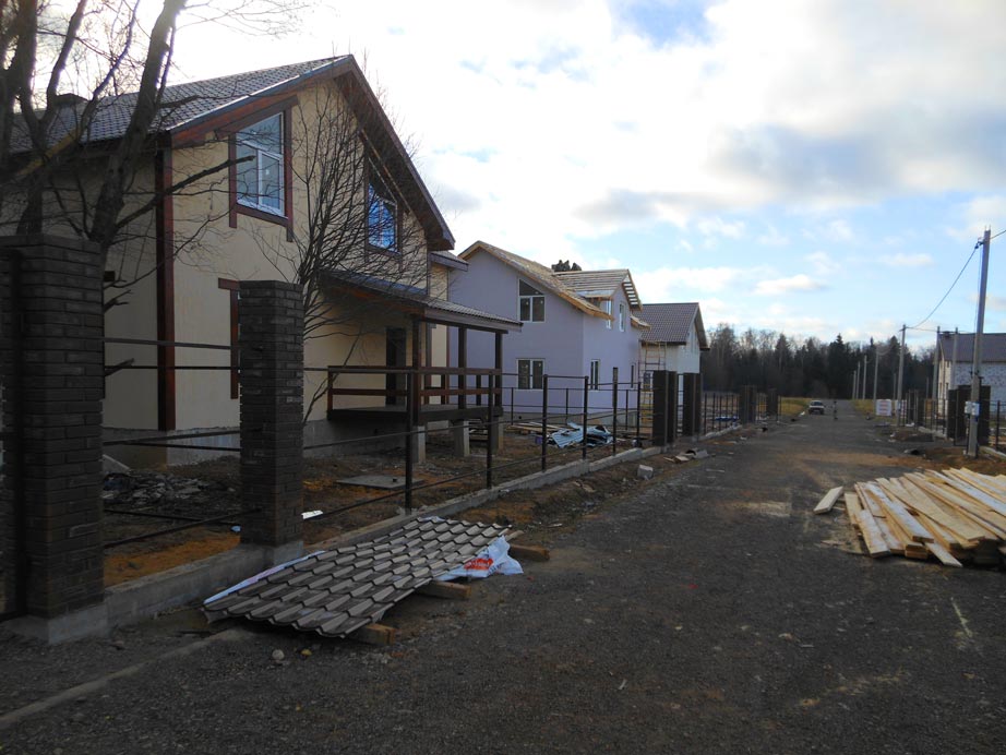 КП Дубровские зори, строительство домов, октябрь 2015